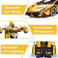 thumbnail image 5 of Remote Control Transform Car Robot Toy With Lights Deformation Rc Car 2.4ghz 1:18 Rechargeable 360rotating Stunt Race Car Toys For Kids Boys Girls Age, 5 of 5