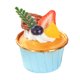 thumbnail image 1 of Accesorio para magdalenas falsas, fruta hermosa, modelo decorativo de PU, exhibición de magdalenas de frutas artificiales para restaurante, panadería, tipo fresa y arándano, 1 of 5