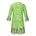 thumbnail image 5 of Womens Summer Maxi Dresses V Neck Long Sleeve Floral Print Casual Flowy Mini Dress, 5 of 8