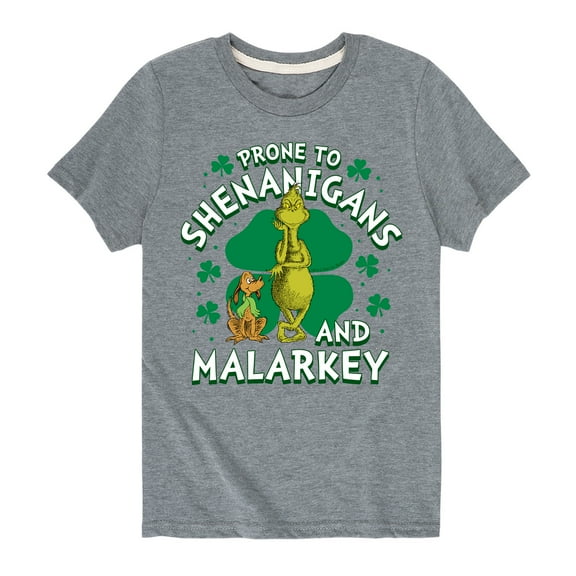 The Grinch - Prone To Shenanigans Malarkey - Toddler And Youth Short Sleeve Graphic T-Shirt
