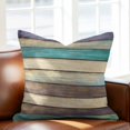 thumbnail image 2 of Purple Brown Throw Pillow Cover Turquoise Wood Grain Farmhouse Vintage Cotton Linen Cushion Cover Throw Pillow Case with Invisible Zipper for Couch Sofa Bed Chair Car 20x20 Inch, 2 of 13