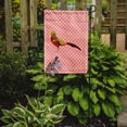 thumbnail image 2 of Golden or Chinese Pheasant Pink Check Garden Flag, 2 of 3