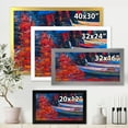 thumbnail image 4 of Boats During Warm Sunset Resting On The Water IX 40 in x 30 in Framed Painting Canvas Art Print, by Designart, 4 of 4