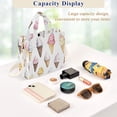 thumbnail image 5 of FORMRS Womens Corduroy Tote Bag Crossbody Shoulder Handbag with Pocket, Ice Cream Pattern, 5 of 7