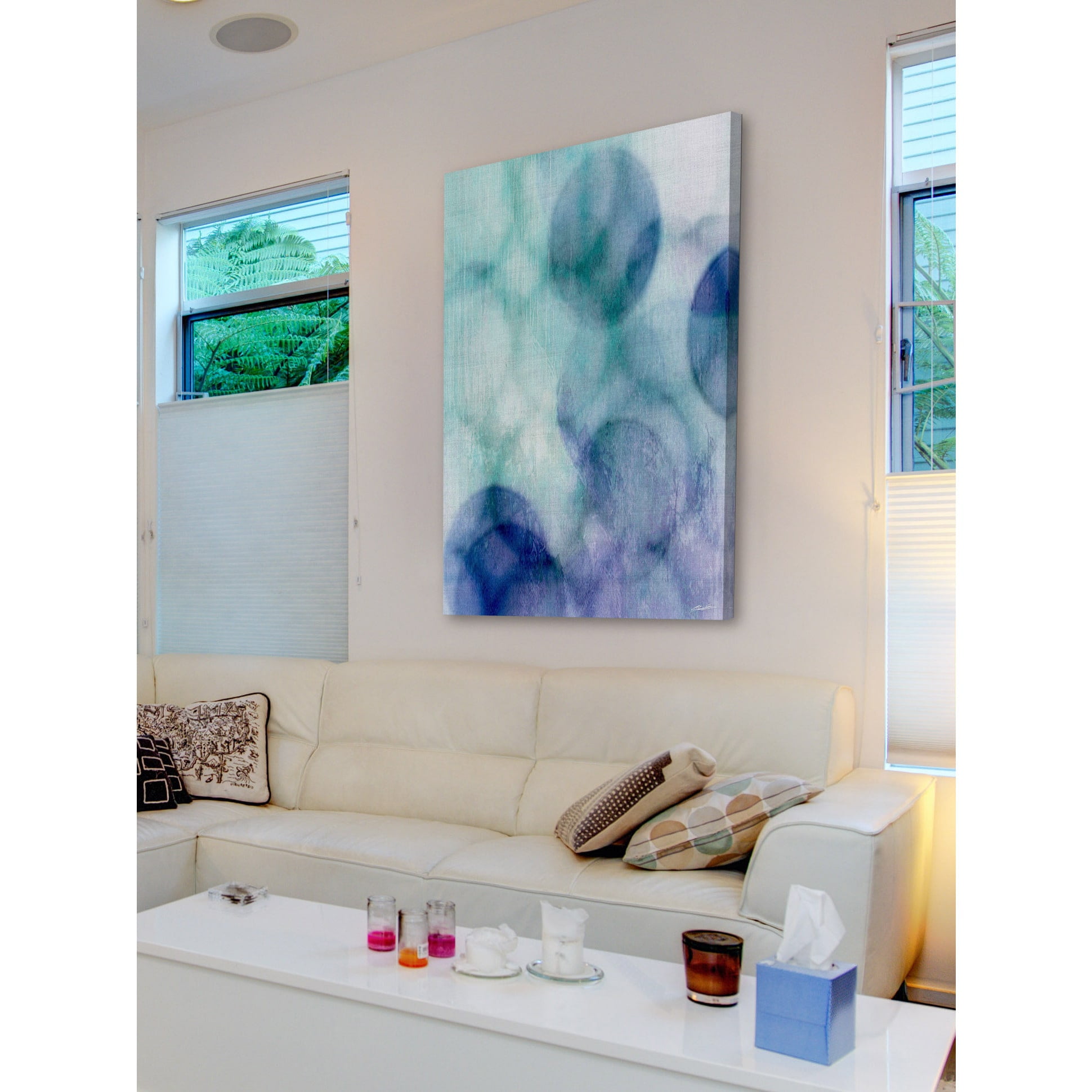 Marmont Hill "Moody Blue II" Painting Print on Wrapped Canvas