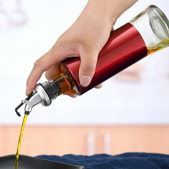 OUNONA  320 Ml Oil Pot Seasoning Bottle Dispenser Spray Vinegar Red