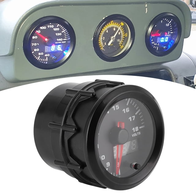 Voltímetro De Coche, Medidor De Voltaje Digital Profesional Para Coches De Carreras De 12 V