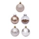 thumbnail image 3 of Bewildely 30 Uds. De bolas colgantes para árbol de Navidad, hogar, oficina, centro comercial, árbol, bolas de plástico, decoración colgante, adorno Kits de decoración para fiestas oro plata Bewildely HA000435-01B, 3 of 6
