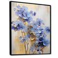 thumbnail image 2 of Designart "Exquisite Violets In Blue And Gold Hues II" Violets Floater Framed Canvas Art Print, 2 of 5