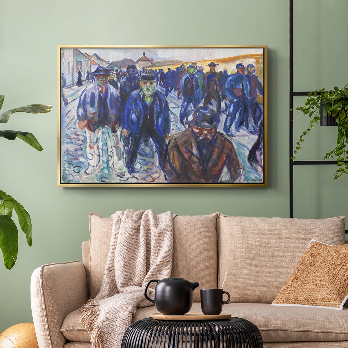 Vintage Landscape-CCCIII By Wexford Home Framed in Gold Wood Gallery Wrapped Canvas 25 in. x 37 in.