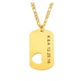 thumbnail image 1 of Men's Custom Name Necklace Double Layer Hip Hop Heart Personalised Pendant Necklace,Gold, 1 of 4