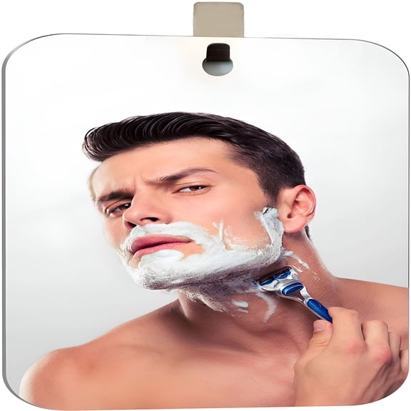 ACDANC Deluxe Large Fogless Shower Mirror,Fogless Shaving Mirror (7.48 in X 11 In),Anti-Fog Shaving Mirror with Hook,Fog Free Wall Hanging Makeup Mirror,Anti Fog Shatterproof Mirror in Bathroom