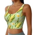 thumbnail image 2 of Balery Fresh Sweet Corn Sujetadores deportivos con espalda cruzada para mujer, acolchados, sin costuras, de alto impacto, ideales para yoga, gimnasio, entrenamiento y fitness.-, 2 of 8