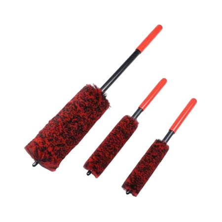 

YoaNJYGR 3PCS Wheel Brush Kit for Cleaning Wheel and Tire Wheel and Rim Brush Car Detailing Brushes Bendable & Durable Car Wheel Rim Cleaner Brush Set