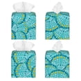 thumbnail image 2 of Lsque Beautiful Seashells Printed Tissue Box Cover Holder, Facial Paper Organizer Dispenser,Square with Bottom Belt, PVC Leather Decorative Organizer, 2 of 8