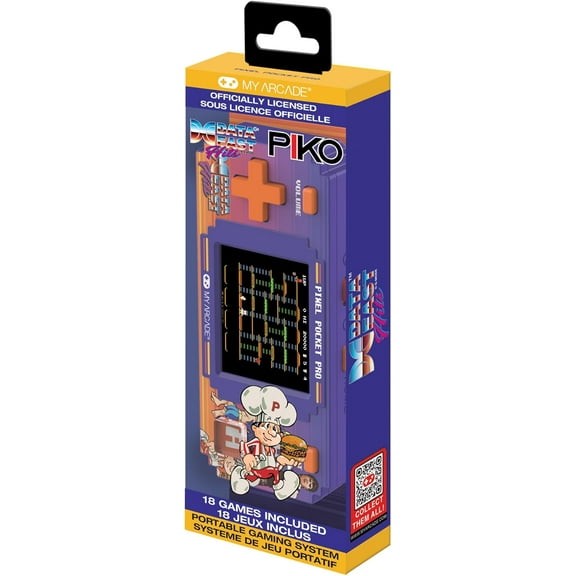 My Arcade Data East Pixel Pocket Pro: Officially Licensed Video Game, Portable Keychain Arcade