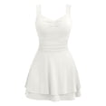 thumbnail image 5 of WEIGFI Women's Dresses Ruffled Layered Graduation Bodycon Formal Elegant Floral Solid Color Spaghetti Strap Sweetheart Neckline Wedding Clothes Casual Summer Daily Sexy Vacation Sundress,White,S, 5 of 5
