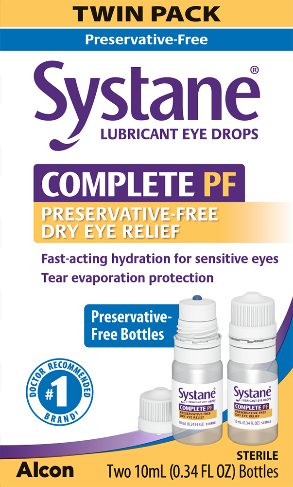 Systane Complete Preservative Free Lubricant Eye Drops for Dry Eyes, Twin Pack - image 2 of 11