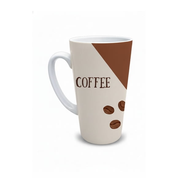 Taza de cerámica 502 ml diseño coffee minimalista