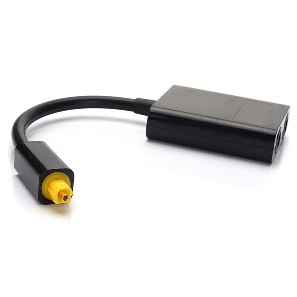 Dual Port Toslink Digital Optical Adapter Splitter Fiber Audio Cable m&