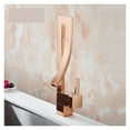 thumbnail image 4 of Basin Faucets Rose Gold Brass Faucet Square Bathroom Sink Faucet Single Handle Deck Mounted Toilet Hot And Cold Mixer Water Tap ,Effortless Installation, 4 of 7