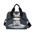 thumbnail image 2 of Insulated Crossbody Lunch Bag 10L Lunch Tote with Adjustable Shoulder Strap for Work Office Picnic Rabbit in A Space, 2 of 6