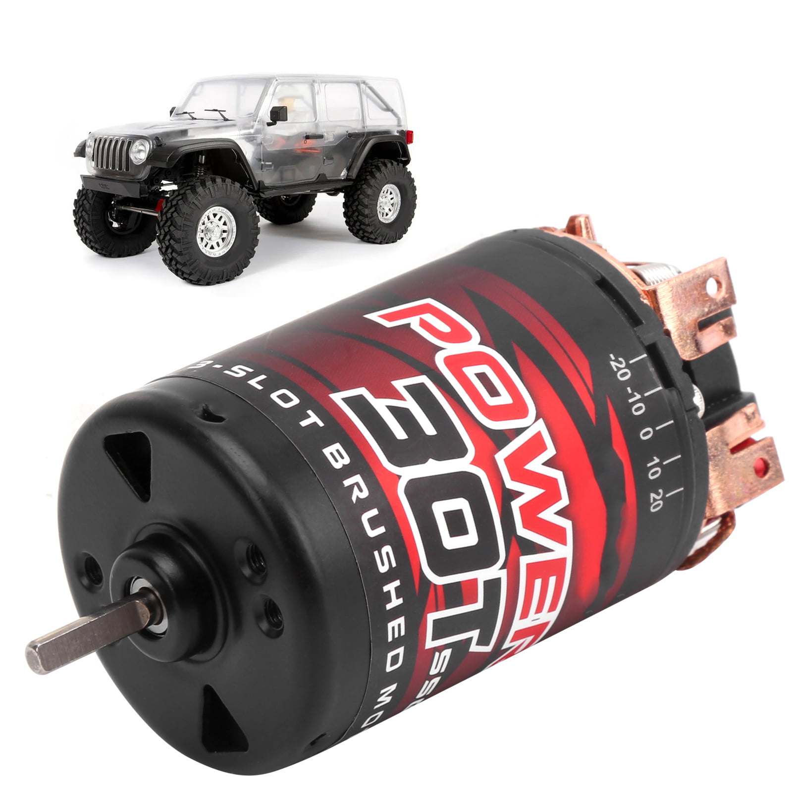 RC Brushed Motor 3‑Slot 550 Brushed Motor 30T RC Motor Replacement for 1/10 1/12 Remoted Control Car 