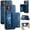 Blue, variant on ELEHOLD Case for iPhone 14 Pro Max, 2-in-1 Detachable Magnetic Leather Wallet Case with RFID Blocking,Black