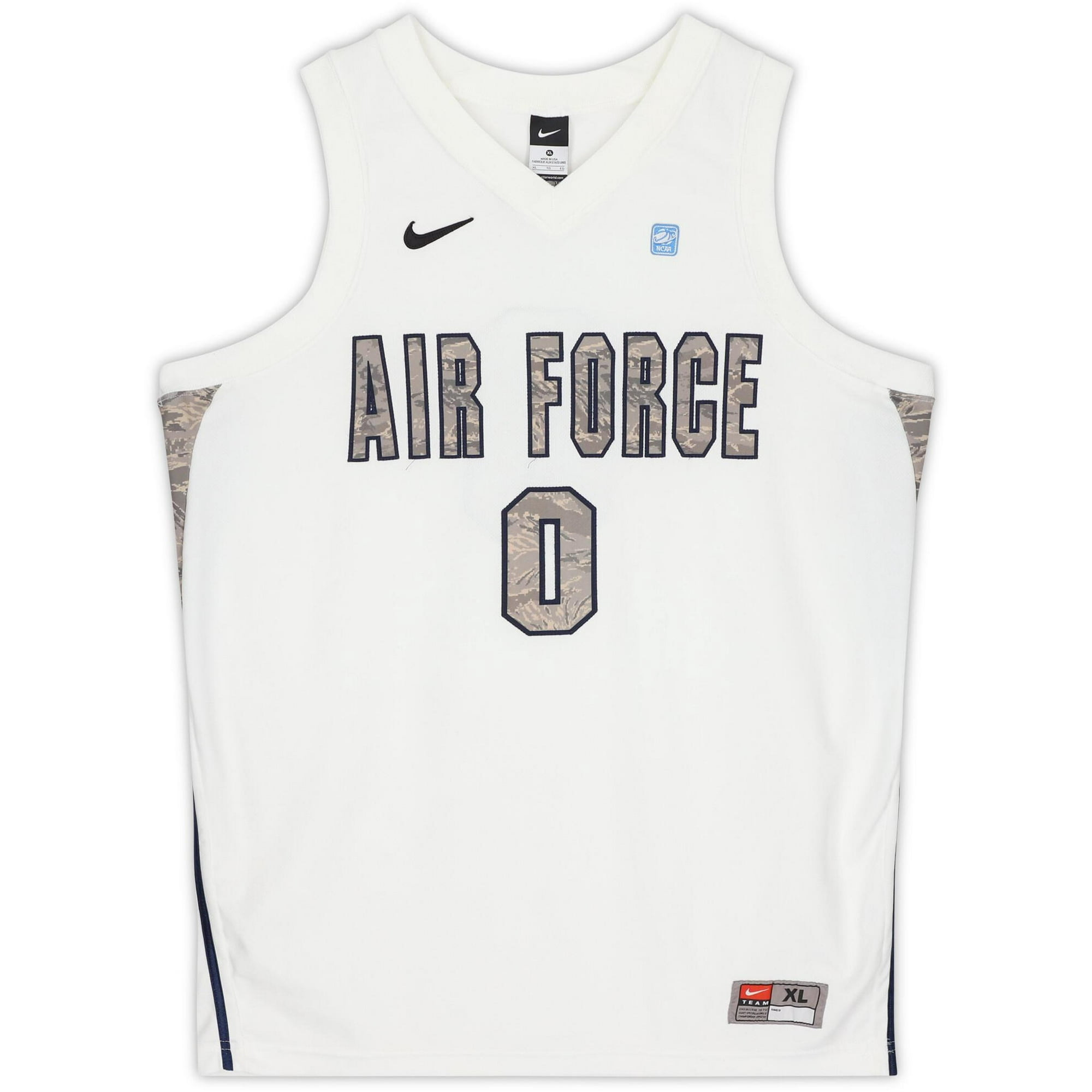 Fanatics Authentic Air Force Falcons Nike Team-Issued #0 White & Green Camouflage Jersey from The Basketball Program - Size XL