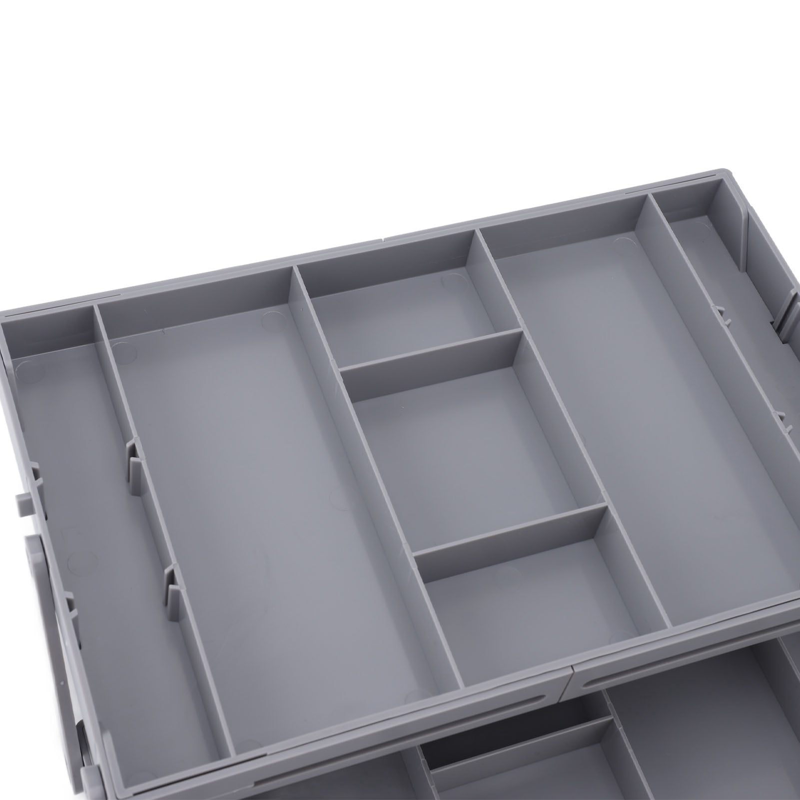 Riousery Expandable Drawer Organizer Folding Jewelry Tray Earring Storage Display Case for Office Bathroom Kitchen Makeup 2 Layers Multi-Compartment