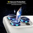 thumbnail image 4 of PINHEN for iPhone 15 Pro/iPhone 15 Pro Max Camera Lens Protector, 9H Tempered Glass Camera Cover Screen Protector, Metal Individual Ring for iPhone 15 Pro Max 6.7 inch iPhone 15Pro 6.1 inch, 4 of 7