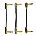 thumbnail image 1 of Cable de Pedal de Efectos de Enchufe Duradero de 0,25 Pulgadas para Piezas de Guitarra 15 Cm / 0,49 Pies - 3 piezas Oro Gloria Cables de pedales de efecto de guitarra, 1 of 3