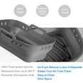 thumbnail image 3 of Air Fryer Liners Compatiable with Ninja Foodi Dual DZ201,Reusable Air Fryer Basket, Silicone Rectangle Air Fryer Pot, Air Fryer Accessories, Stone Grey, 3 of 7