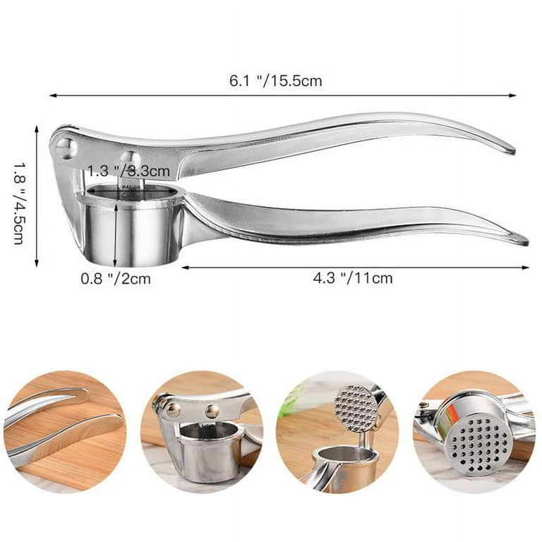 Nothing Garlic Press Stainless Steel, Mincer, Garlic Crusher, Garlic Press Rocker, Garlic Masher, Garlic Rocker, Garlic Press, Peeler and Knife