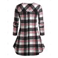 thumbnail image 2 of Camiseta Swing Talla Extra a Cuadros Rosegal  Mangas largas de talla grande, 2 of 5