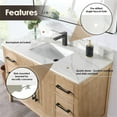 thumbnail image 6 of Altair Design Arbios 48" Quartz Stone Vanity Top in Calacatta White, 6 of 7