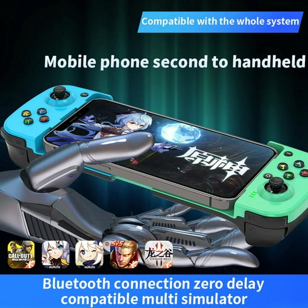 Gamepad de teléfono móvil controlador compatible con Bluetooth para PUBG (azul verde) Likrtyny Componentes de la computadora