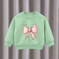 thumbnail image 5 of Toddler Girls Sweatshirt Cotton Crew Neck Bow Graphic Fall Winter Pullover, 5 of 5