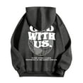thumbnail image 4 of MHFRRA Sudadera con Capucha Estampada para Uso Diario Sudadera Informal para Mayor Comodidad y Estilo En Actividades Deportivas y de Ocio Gris, 4 of 5