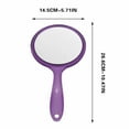 thumbnail image 6 of Double Sided Mirror with 1X Flat & 5X Magnifying Side - Plastic Handle Hanging Hole for Bathroom Vanity ,Purple, 6 of 6
