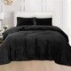 thumbnail image 2 of Juego de sábanas Elegant Comfort Velvet Frannel Twin XL Black, 2 of 9