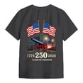 thumbnail image 6 of Leey-World USA T Shirt Patriotic American Flag Men Women Kids July 4th T-Shirt America 250 Shirt(Dark Gray,M), 6 of 9