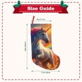 thumbnail image 3 of KLL Rainbow Sunset Cloud White Horse for 18" Christmas Stocking Snowman Xmas Stocking Holiday Christmas Decoration Gifts for Family Kids, 3 of 8