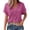 Purple Shirts for Women, variant on TARIENDY Cotton Summer Shirts Short Sleeve V Neck Tunic T Shirts Lightweight Comfort Solid Color Blouses Loose Fit Casual Tops Purple S