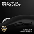 thumbnail image 3 of Logitech G Pro X Superlight 2 Lightspeed Wireless Gaming Mouse, Lightweight, Black, 3 of 16