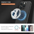 thumbnail image 6 of Dteck for MagSafe Ring Holder, MagSafe Phone Grip, Magnetic Phone Ring Holder, Magnetic Phone Grip with 2-Way Adjustable Stand for iPhone 15/14/13/12 Series, MagSafe Accessories, Silver, 6 of 10