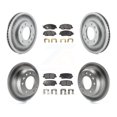 thumbnail image 1 of Transit Auto Front Rear Coated Disc Brake Rotors and Semi-Metallic Pads Kit for Car Kia Sedona Hyundai Entourage KGF-100950, 1 of 11