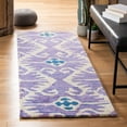 thumbnail image 4 of SAFAVIEH Wyndham Dzvonko Southwestern Wool Runner Rug, Lavender/Ivory, 2'3" x 11', 4 of 11