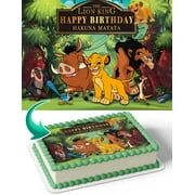 Lion King Timon Pumba Hakuna Matata Edible Image Cake Topper Personalized Birthday Sheet Decal Banner 1/4 Sheet