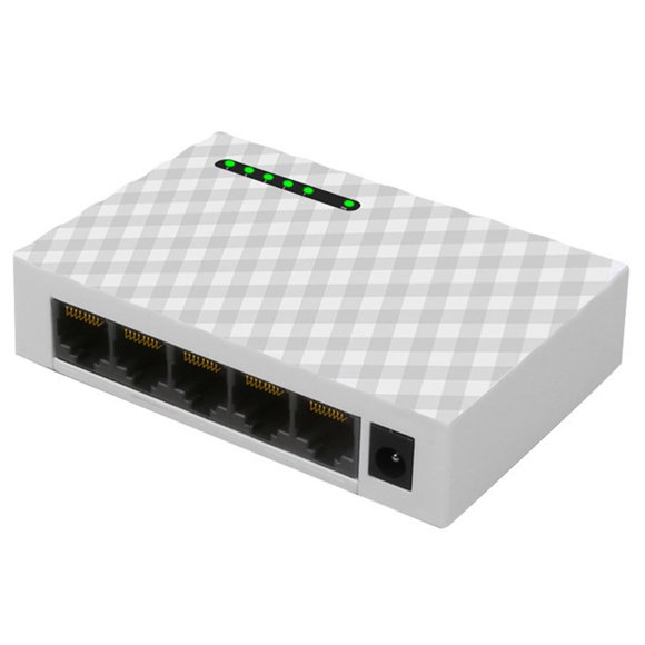 5 Port Gigabit Network Switch 1000Mbps RJ45 LAN Desktop Fast Ethernet Switching